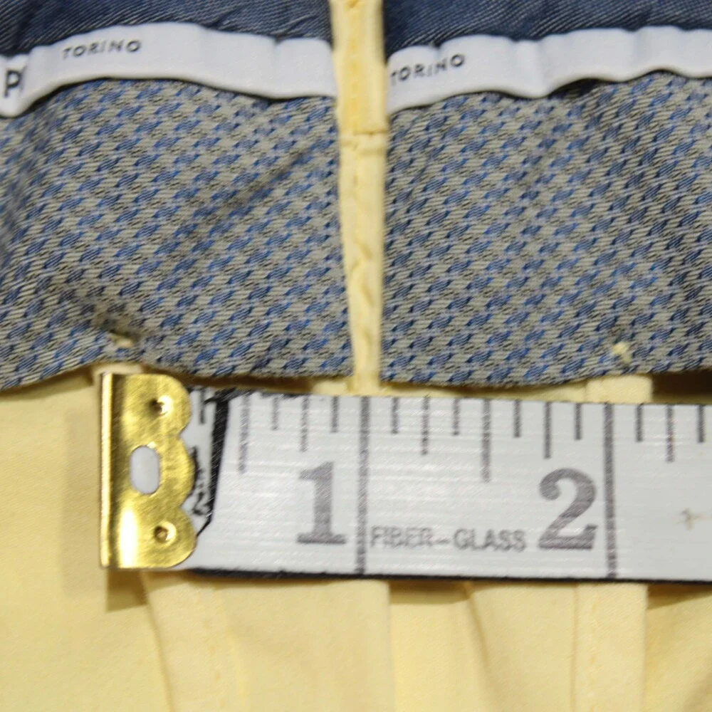 PT Torino NWT Chinos / Casual Pants Size 50 (US 34) Slim Fit in Yellow Cotton
